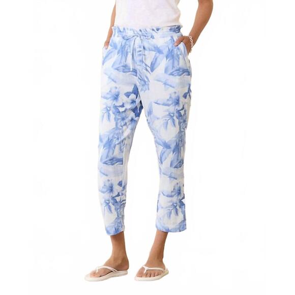 NEW TOMMY BAHAMA island gauze daybreak pants in blue floral